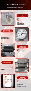 Commercial Gas Nut Roaster 50kg Capacity Stainless Steel Vertical Oven Push Button <b>Control</b> Large Capacity for Snack Bars - Product Image 3