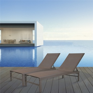 Teslin de <span class=keywords><strong>tela</strong></span> de malla de Sol de aluminio ligero sol <span class=keywords><strong>tumbona</strong></span> Ningbo tumbonas por junto a la piscina o playa - Product Image 6