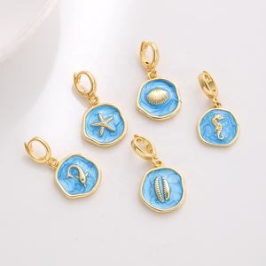 Liontin Hewan Laut - Liontin DIY Berlapis Emas 18K untuk Gelang Kalung Perhiasan, Klip Universal untuk Liontin - Product Image 2