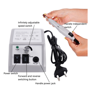 Perceuse à ongles électrique pratique professionnelle 20000 tr/min Machine de fichier électronique avec <span class=keywords><strong>salon</strong></span> d'enlèvement d'ongles en acrylique et base de forage - Product Image 3