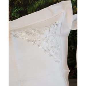 Lenzuola Matrimoniali in Lino con Disegno Geometrico Siciliano Pietrochianese, Lenzuolo con Angoli e Lenzuolo Piatto - Product Image 5