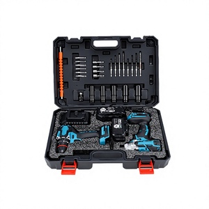 Wiederaufladbarer Lithium-Ionen-Akku-Bohrschrauber Dreiteiliges Set Winkelschleifer Schraubendreher Schlagbohrmaschine Grenzüberschreitend Kabellos Hochleistungsfähig - Product Image 1