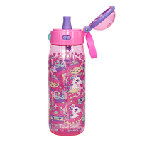 Bouteille d'eau pour enfants en Tritan écologique de 750 ml, avec bec souple à motif de dessin animé, couleur personnalisable, poignée ergonomique, pour usage extérieur
