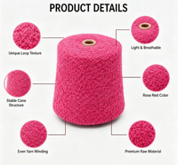 Eco Sustainable Dyed Unique Textured Super Soft High Quality Good Spinnability Yarn 1/5.8Nm Recycled Polyester Nylon Fashion