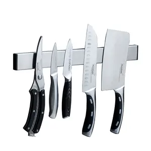 OEM customizzato per lo stoccaggio sicuro porta coltelli accessori da cucina in acciaio inossidabile magnetico portacoltelli