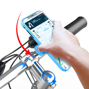 Soporte para teléfono de motocicleta y bicicleta, abrazadera de 22,2 mm con botón de presión para dispositivos de navegación - Product Image 4
