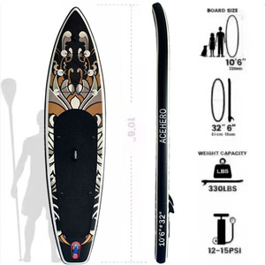 ACEHERO Planche de <span class=keywords><strong>paddle</strong></span> <span class=keywords><strong>gonflable</strong></span> verticale éco-responsable à 3 ailerons, <span class=keywords><strong>prix</strong></span> usine, technologie Drop Stitch, ensemble complet 320x80x15cm pour sports nautiques - Product Image 2