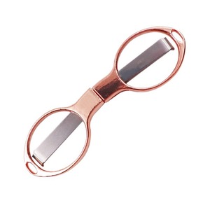 Ciseaux pliants multi-usages en acier inoxydable, forme coudée, coupe-ligne de pêche portable, couleur unie A607 - Product Image 1