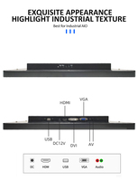 Moniteur industriel HDMI de taille personnalisée de 18.5 pouces avec moniteur à écran tactile capacitif à cadre ouvert personnalisé intégré en usine