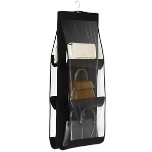 Wholesale Multi-Layer Double-Sided <b>Foldable</b> Non-Woven Fabric Handbag Storage <b>Bag</b> Dust-Proof Hanging Solution Multipurpose - Product Image 2