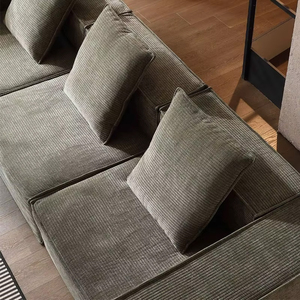 Juego <span class=keywords><strong>de</strong></span> Sofás Modulares <span class=keywords><strong>de</strong></span> Tela para Sala <span class=keywords><strong>de</strong></span> Estar, Convertible <span class=keywords><strong>de</strong></span> Tres Plazas, Personalizable, con Relleno <span class=keywords><strong>de</strong></span> Esponja envasado al Vacío en Paquetes Pequeños - Product Image 5
