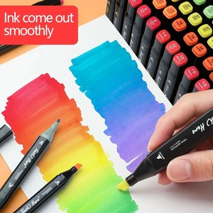 Marqueurs permanents de couleur en option (30/60/168) pour l'art, le <span class=keywords><strong>manga</strong></span>, le dessin et le croquis – Stylo pinceau artistique de Chine - Product Image 2