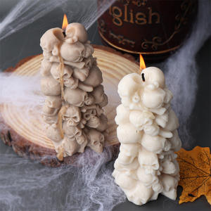 クロスボーダーハロウィン3Dスカルゴーストヘッドタワージェンガ音楽彫刻装飾品等身大樹脂香りキャンドルギフト - Product Image 4