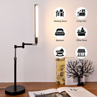 Lampe de bureau LED moderne en aluminium à commande tactile, multi-pliable, avec USB pour chambre à coucher - Lampe de lecture flexible