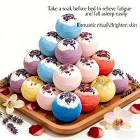 Sels de bain à la rose et à la lavande avec fleurs séchées, sel cristallin et huiles essentielles, bombes de bain personnalisables