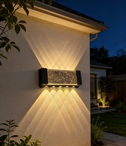 Up and Down Luminous 12/16/24W Modern Crystal Wall Lamp Aluminum Waterproof IP65 Balcony Corridor Landscape Garden Lamp - Product Image 6