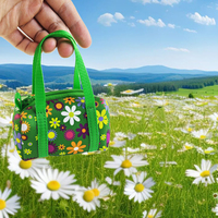 Conception personnalisée Mini sac en néoprène avec poignée en anneau Fermeture à glissière écologique pour cadeaux