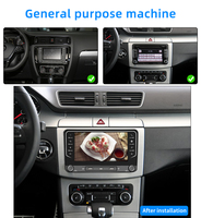 Radio Multimedia para Auto con Pantalla Táctil de 2 Din y 7 Pulgadas, Reproductor MP5 Estéreo para Auto, Android Auto Inalámbrico, CarPlay, GPS, Unidad Principal con Navegación para VW