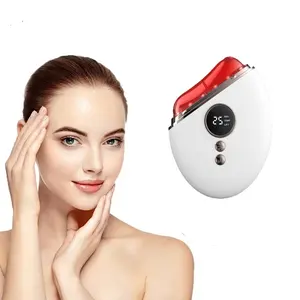 Trending Products 2024 Led Red Blue light Electric gua sha massager Anti- Wrinkle EMS Facial Vibrating Massage Machine