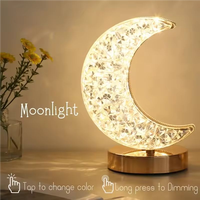 ENSEMBLE LED veilleuse étoile cristal lampe de table atmosphère lampe décorative batterie Modem romantique cadeau chambre chevet