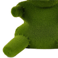 Sculpture d'ours en herbe artificielle durable et écologique H34cm, verte, floquée, faite à la main, pour patio, jardin, décoration intérieure