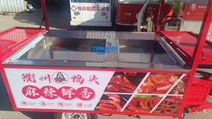 Carrito de comida móvil desmontable personalizado precio de fábrica comida de metal Snack <span class=keywords><strong>Caet</strong></span> para negocios o ocio con cajas de acero inoxidable - Product Image 5