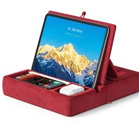 Support de tablette réglable en continu avec fente large compatible avec les coques et grand panneau arrière pour iPad/ordinateur portable/utilisation sur canapé, compatible avec les tablettes de 4 à 14 pouces et Kindle