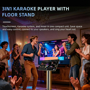 InAndOn 1TB KV-HT215 Machine de karaoké 4-en-1 avec écran tactile 21,5 pouces, système KTV domestique, deux microphones sans fil, WiFi et Bluetooth, OEM ODM - Product Image 3