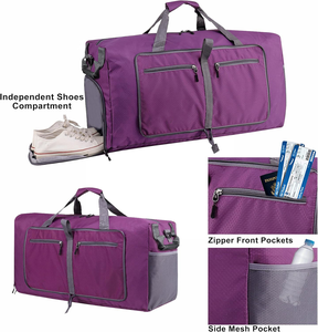 60L große faltbare wasserdichte Sporttasche Reisetasche über Nacht - Product Image 5