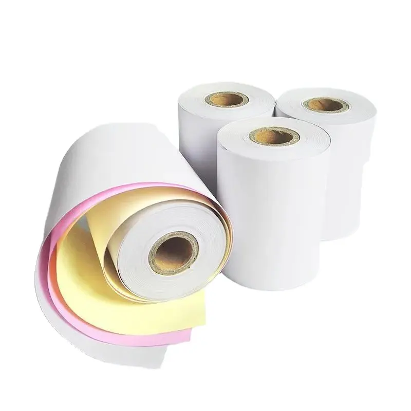 Papel continuo sin carbón para ordenador Libro de pedidos de venta personalizado sin carbón Factura de recibo 1 2 3 4 5 6 capas Papel NCR de 9,5x11 pulgadas