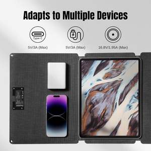 Panel Solar Flexible ALECTER de 21W, Nuevo, Directo de Fábrica, Monocristalino, 22% de Eficiencia, Negro, Portátil, para Camping, RV, Respaldo, con Certificación CE - Product Image 4