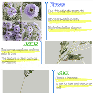 Simulation <span class=keywords><strong>de</strong></span> pivoine japonaise en soie, avec pétales réalistes, adaptée à la décoration <span class=keywords><strong>de</strong></span> la <span class=keywords><strong>maison</strong></span>, pas besoin d'arroser, longue durée - Product Image 4