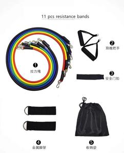 Juego de tubos de resistencia 11 en 1 Suministro de fábrica NUEVO juego de tubos de resistencia de látex degradado de banda elástica deportiva para ejercicio - Product Image 5