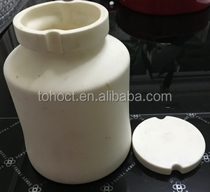 Porselein 99-99.7% Hoge Aluminiumoxide Keramische Kogelmolen Maalpot Met Deksel - Product Image 6