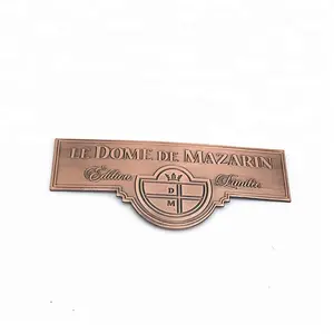 Brand Logo Label Sticker Copper Brass Name Plate Custom Metal Screen Printing Custom Designs Name Plate Tag Nameplate Huali