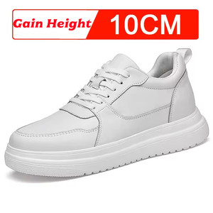 Chaussures de sport de luxe pour hommes et femmes, rehaussantes invisibles, augmentant la taille de 6, 8, 10 cm, pour homme, blanches - Product Image 4