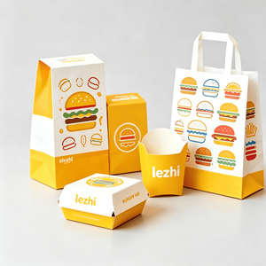 Cajas de Cartón Kraft para Hamburguesas y Papas Fritas de McDonald's, Impresión Personalizada, para Comida Rápida para Llevar, Venta al Por Mayor - Product Image 4