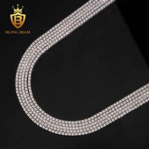 Hot Sale Pass <strong>Diamond</strong> <strong>Tester</strong> 2mm Iced Out Luxury <strong>Moissanite</strong> <strong>Diamond</strong> Tennis Chain S925 <strong>Moissanite</strong> Chain Necklace&amp;Bracelet GRA - Product Image 5