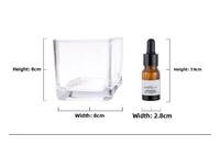 Porte-bougie en verre cube pour aromathérapie, pierre de cristal naturelle, vente en gros, fournisseur OEM ODM