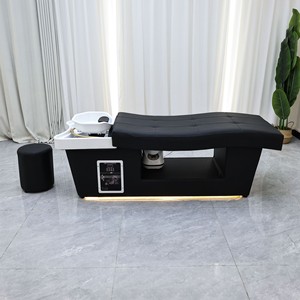 Cama de lavado de cabello estilo tailandés para terapia capilar, para salón de belleza y centro de estética, diseño moderno, cama de masaje de cuero con función de extracción de orejas - Product Image 4