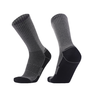 Athletic <b>Training</b> Sport <b>Socks</b> Crew Knitted Anti Slip Polyester Cotton Men Summer Grey Black White - Product Image 4