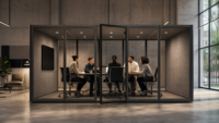 Cabine de travail acoustique insonorisée moderne et amovible pour bureau, espace de travail privé et portable, cabine de réunion