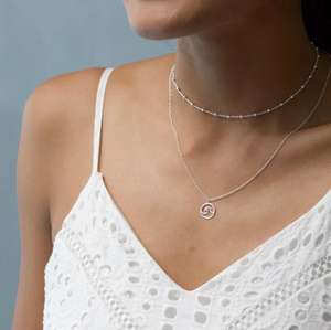 Inspire jewelry Summer Beach Travel Hawaiian Surfer Lovers collana con ciondolo a onda oceanica in acciaio inossidabile placcato oro 18 carati ragazza - Product Image 2