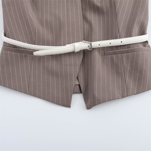 SHENZHU abbigliamento <span class=keywords><strong>donna</strong></span> 2025 primavera nuova giacca abito retrò <span class=keywords><strong>gilet</strong></span> corto con scollo a V cintura sottile Top 2010812 6929403 - Product Image 6