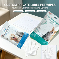 Gants nettoyants pour animaux de compagnie à prix d'usine, sans rinçage, sans eau, hypoallergéniques, pour chiens et chats