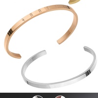 Bracelets personnalisés moins chers, bracelets en acier inoxydable, bracelets pour femmes et filles, bijoux en or rose, cadeau pour la Saint-Valentin