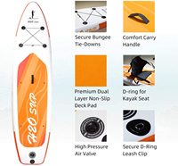 Vente en gros logo personnalisé 10 pieds 6 pieds de longueur, planche de paddle gonflable pour le surf avec siège de kayak