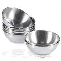 Bol à assaisonnement en acier inoxydable poli, compatible micro-ondes, pour cuisine domestique, récipient à sauce soja, plat à trempette