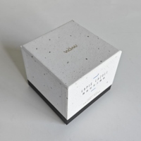 Boîtes cadeaux rigides en carton biodégradable avec logo personnalisé, emballage rectangulaire gaufré, couvercle séparé pour savon artisanal au lapis-lazuli