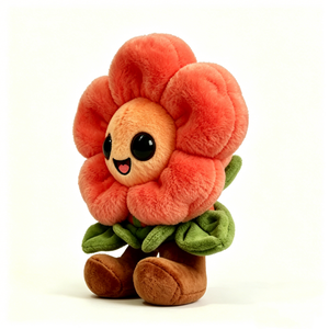 Personaliza tu peluche de flor naranja, adorable peluche de flor, peluche de flor sonriente, peluche de personaje floral - Product Image 2